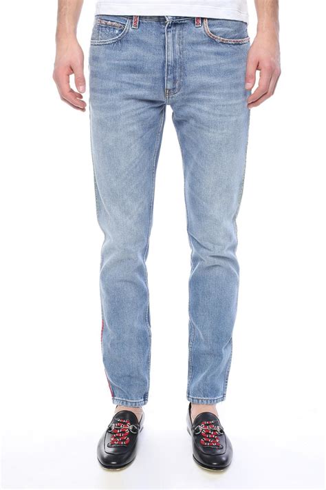 mens gucci jeans 100 cotton|designer jeans for guys gucci.